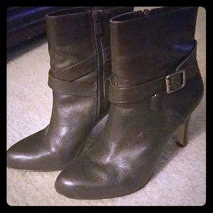 Ann Taylor brown heeled ankle boots